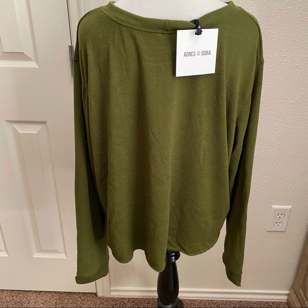 Agnes & Dora Olive Sweater Pullover - Picture 3 of 4